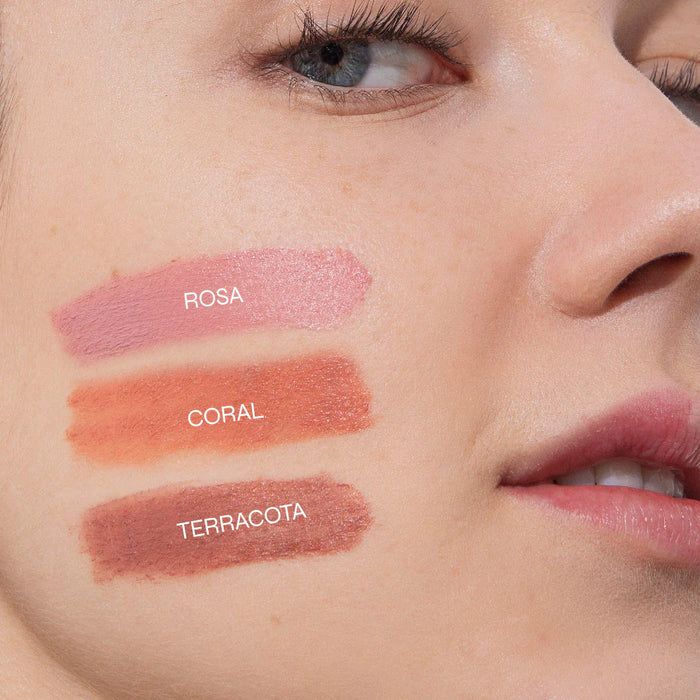 Ollie Barra 3 en 1 Rubor, Labial y Sombra FPS 95 maquillaje multifuncional tonos sobre la piel